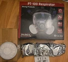 Parcil Safety PT-100 Full Face Respirator W/ P-A-1 Filter/with 2 Pack Of Filters. Fixed Price $125.00.