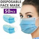 50 Pcs Disposable Face Mask 3-PLY Non Medical Surgical Earloop Mouth Dust Cover. Fixed Price $7.15.