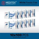 Meditex Disposable Exam Nitrile Gloves Indigo Blue Powder-free 4MIL 1000 Pcs. Fixed Price $55.99.