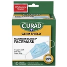 Curad CUR812S Germ Shield Face Masks (box Of 10) Not Individually Wrapped. Fixed Price $11.99.