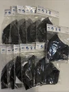 Lot Of 11 - Sanitool Washable Cotton Fabric Face Maskelastic Ear Straps, Black. Fixed Price $19.99.