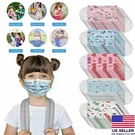 50 Pack Kids Face Disposable Girls Boys Unisex Cover 3 Layer Masks. Fixed Price $9.49.