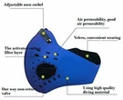 Jonty Multiusage Face Mask With Breathing Valve - Blue. Fixed Price $14.99.