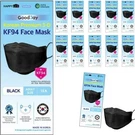 10PCS Happy Life , Good Day KF94 Black Face Mask Adult Size. Fixed Price $9.99.
