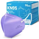 Akgk KN95 Face Mask 50 Pcs, Breathable Count (pack Of 1), Purple. Fixed Price $45.40.