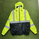 Tingley Hi-vis Safety Jacket Mens Large Yellow Black Reflective Hooded Work. Fixed Price $24.98.