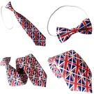 British Union Jack Ties, Clip Bow + Elastic Great Britain Uk. Fixed Price $15.62.
