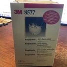 3M 8577 P95 Particulate Respirator Masks Organic Vapor Exhalation Valve 10/BX. Fixed Price $25.00.