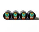 Tiki Mask (style 7) Tire Valve Caps - Black Aluminum Set Of Four Universal. Fixed Price $15.99.