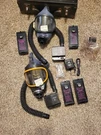 Msa Ultravue 456975 Respirator Facepiece Two Pack With Filters, Motor, And Case!. Fixed Price $600.00.