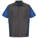 Red Kap Men's Short Sleeve Two-tone Crew Shirt. Fixed Price $35.49.