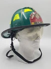 Msa Cairns 1010 2020 Green Firefighter Helmet Front Visor. Seen Action.. Fixed Price $345.99.