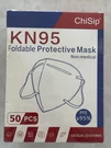 Chisip KN95 Foldable Protective Mask: Non Medical (50 Pcs). Fixed Price $24.99.