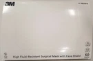 *50-PIECES* 3M Tie-on Surgical Mask EN14683 Type Iir W/face Shield Green 1835FS. Fixed Price $59.99.