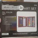 Master's Touch 36-PIECE Oil Color Art Set Wood Carrying Case. Fixed Price $25.90.
