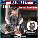 15 IN1 Reusable Half Face Gas Mask, Respirator Equipment Filter. Fixed Price $23.98.