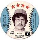 1976 Msa Blank Back Discs #nno Larry Bowa. Fixed Price $5.00.
