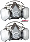 2- 3M 53P71 Dual Cartridge Organic Vapor Half Respirator Facepiece Mask Lrg. Fixed Price $59.95.