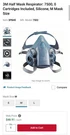 3M 7502 Half Facepiece Respirator Mask - Medium. Fixed Price $22.00.