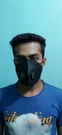 Black Face Mask With Double Respirator Valve Hand Washable !. Fixed Price $5.99.