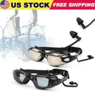 1/2 X Swimming Goggles Anti-fog Leak Proof Uv Protection W/ Ear Plugs Women. Fixed Price $8.59.