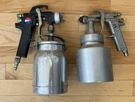 (2) Devilbiss Paint Spray Guns With Aorespro Respirator Mask. Fixed Price $100.00.
