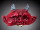 Devil Halloween Costume Mask By Seasons Chinless Horns Satan Lucifer Fangs Read. Fixed Price $13.59.