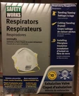 Safety Works Face Cover Respirator With Exhalation Valve (1-BOX,10 Pack) (new). Fixed Price $75.00.