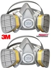 2- 3M Disposable Half Respirator Facepiece Mask Organic Vapor Acid Gas Med. Fixed Price $65.95.