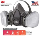 3M 7 1 Construction Spray Painting Half Face Respirator Chemical Gas Mask Lrg. Fixed Price $44.99.