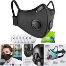 High-quality Silver Black Reusable Dust Mask With 6 Carbon Filters. Fixed Price $51.84.