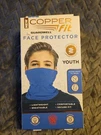 Copper Fit Youth Blue Face Protector Royal Color New Free Shipping. Fixed Price $13.50.