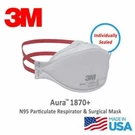 3M Aura 1870+ 20 Protective Face Masks Niosh Approved N95 Particulate Respirator. Fixed Price $25.95.