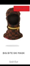 Sprayground Zipper Mouth Ski Mask. Fixed Price $80.00.
