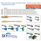 Risers W/ Check Valves & Diss Quick Connect Coupler Hoses Oxygen/nitrous Oxide. Fixed Price $549.00.