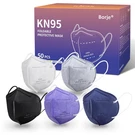 Borje KN95 Face Masks 50 Pcs, 5-PLY Protection Multicolor Mask, Disposable. Fixed Price $28.33.
