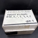 James Wood 3.5 Round Wilson Supa-frost Close Ratio Series 9 Filters With Case. Fixed Price $450.00.