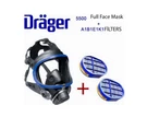 Drager X-plore 5500 Full Face Gas Mask + 6738816 A1B1E1K1 Filter. Fixed Price $179.95.