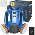 Full Face Respirator Mask With A1 Organic Vapor & 8 P2 Dust Filters,. Fixed Price $117.99.