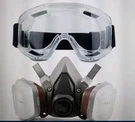 Rhino Half Mask Respirator With Safety Goggles, Filters, Cartridges, Size. Fixed Price $18.00.