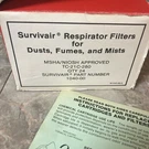 Survivair Respirator Repl. Filters Dust Fumes Mist TC-21C-280 1040-00 Qty 18. Fixed Price $15.99.