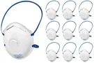 Jackson Safety 64240 N95 Disposable Mask Respirator W/valve, White, Pack Of 10. Fixed Price $24.00.