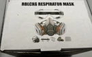 Rblcxg Half Mask Respirator Kit W/ Goggles, 2 Filter Boxes, 8 Cotton. Fixed Price $15.00.