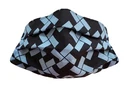 Mens Blue Black Face Mask With Nose Wire, Filter Pocket, Reversible 2 In 1, 1/8. Fixed Price $16.99.