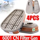 4PCS 6001 Filter Cartridge For Organic Vapor Respirators 3M 6200 7502 Series. Fixed Price $9.98.