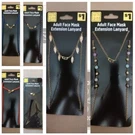 Lot Of 6 Adult Face Mask Extension Lanyards 25" Lobster Claw Closure Variety. Fixed Price $5.99.