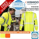 Kishigo Unisex Premium Black Series Long Sleeve T-shirt Up To 5XL 9134-9135. Fixed Price $53.59.