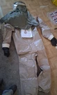 Dupont Trichem CPF3 Beige Coverall With Hood And Resperator. Fixed Price $500.00.
