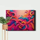 Twisted Ribbon Knots Abstract Canvas Art Colorful Dynamic Design. Fixed Price $11.17.