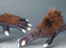 Vtg Halloween Wear Wolf Paws Latex Hairy Hands Mask Seasons Costume Midnight. Fixed Price $10.50.